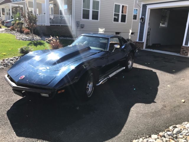 1973 Blue Chevrolet Corvette Coupe