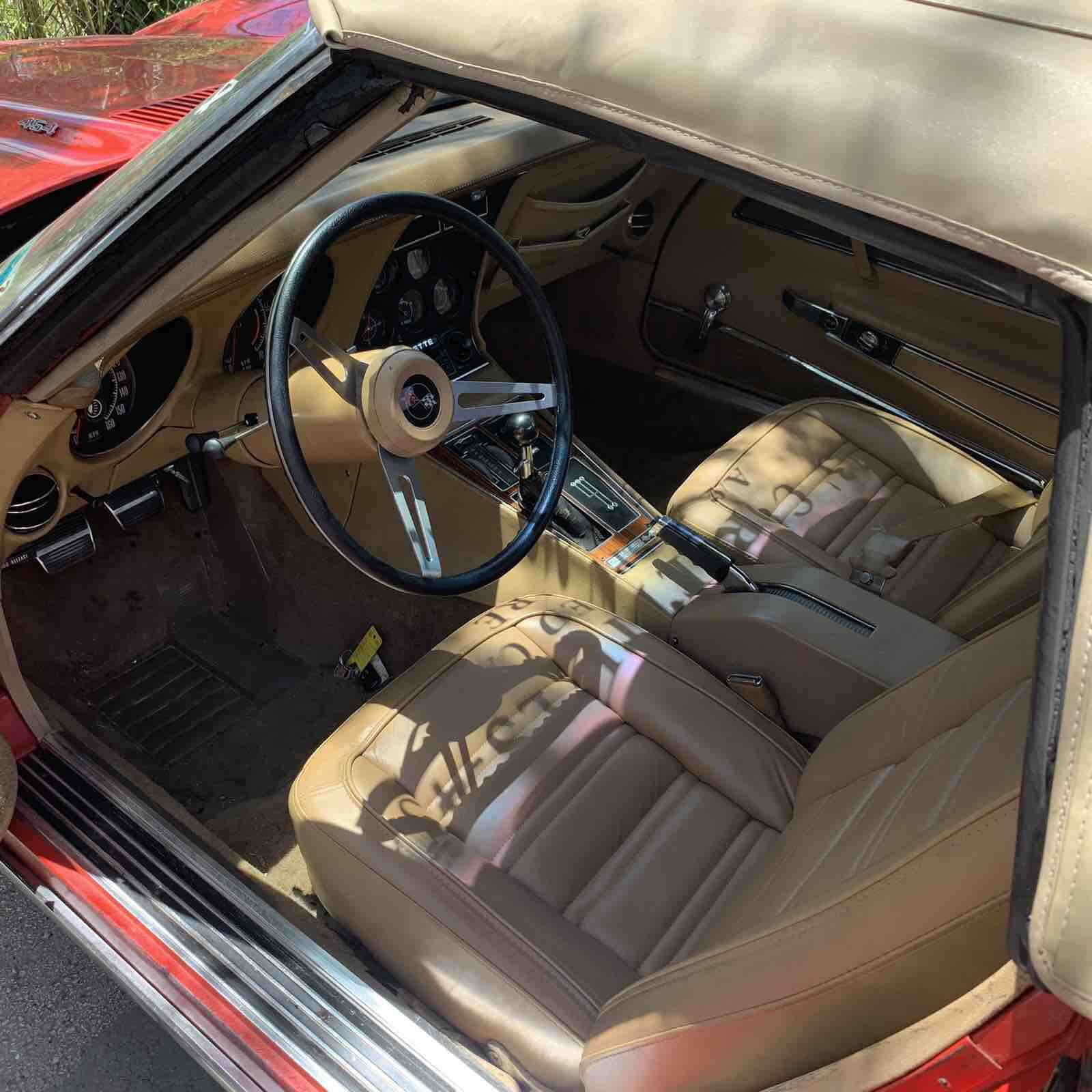 1973 Red Chevrolet corvette Convertible