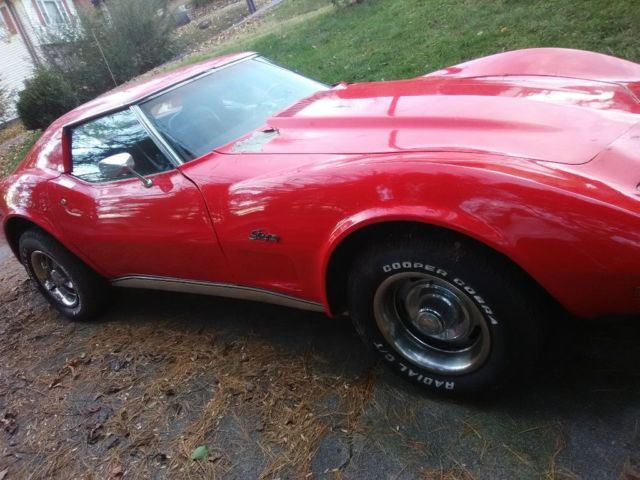 1973 Red Chevrolet Corvette T-top coupe