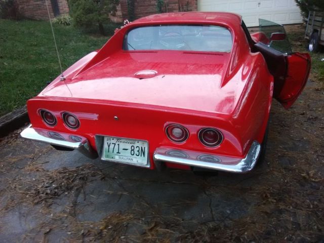 1973 Red Chevrolet Corvette T-top coupe