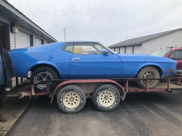 1973 Blue Ford Mustang Hatchback