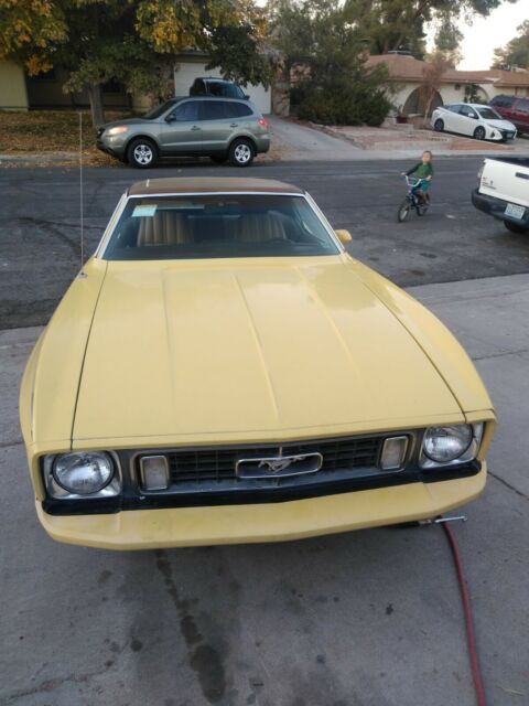 1973 Yellow Ford Mustang