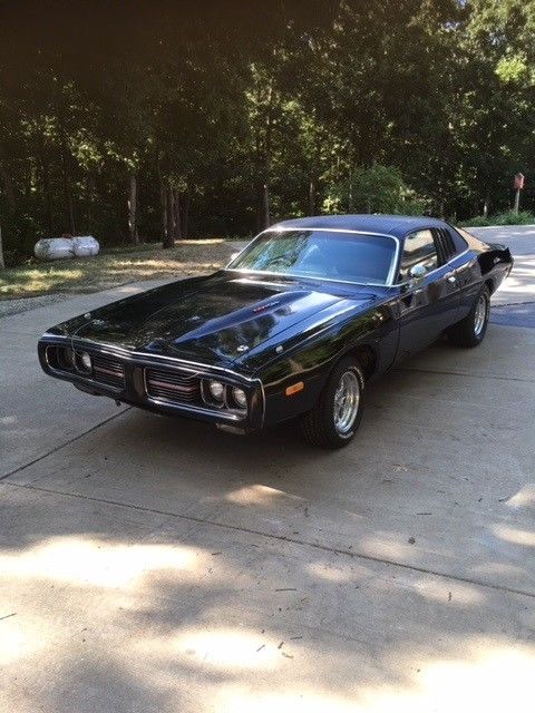 1973 Black Dodge Charger Coupe