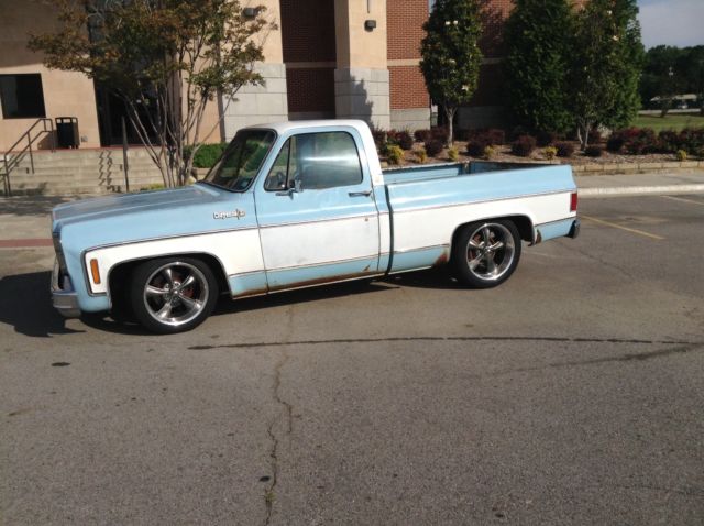 1973 Blue Chevrolet C-10 Standard Cab Pickup