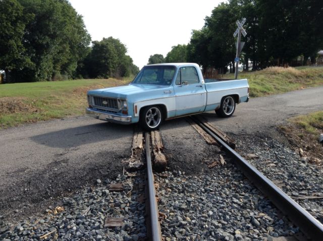 1973 Blue Chevrolet C-10 Standard Cab Pickup