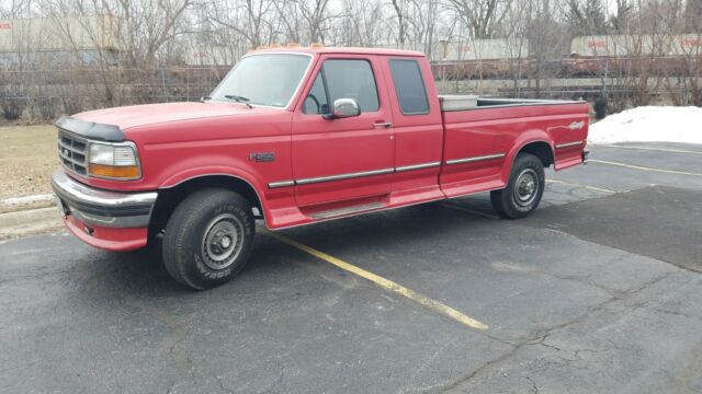 1993 Red Ford F-250 Extended Cab Pickup