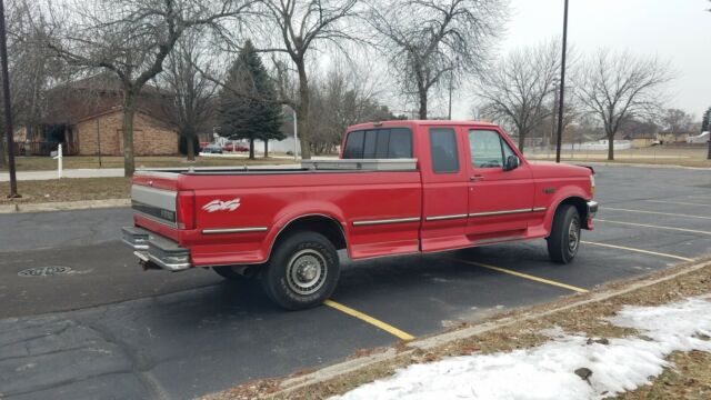 1993 Red Ford F-250 Extended Cab Pickup