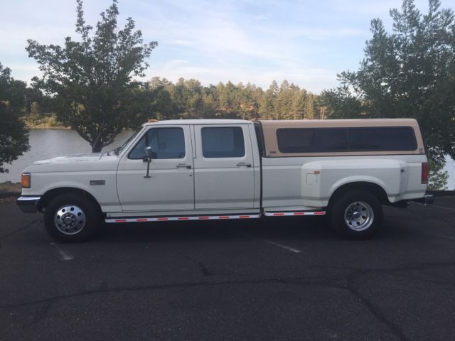 1991 White Ford F-350 Extended Bed Crew Cab Pickup Dually