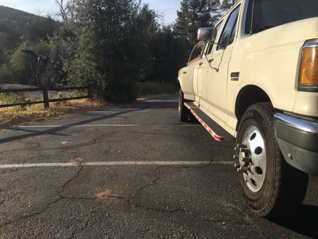 1991 White Ford F-350 Extended Bed Crew Cab Pickup Dually