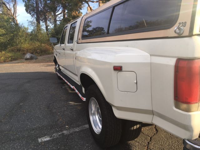 1991 White Ford F-350 Extended Bed Crew Cab Pickup Dually