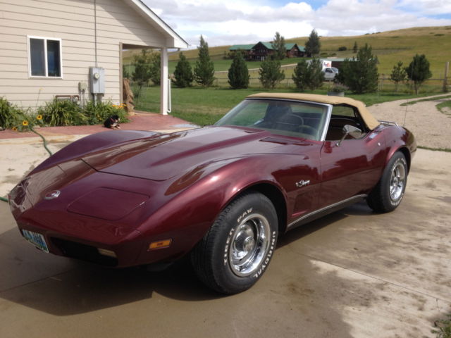 1974 Burgundy Chevrolet Corvette