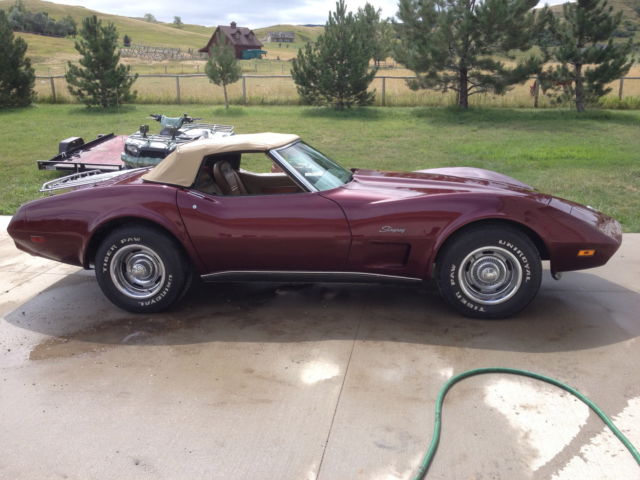 1974 Burgundy Chevrolet Corvette