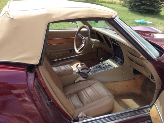 1974 Burgundy Chevrolet Corvette