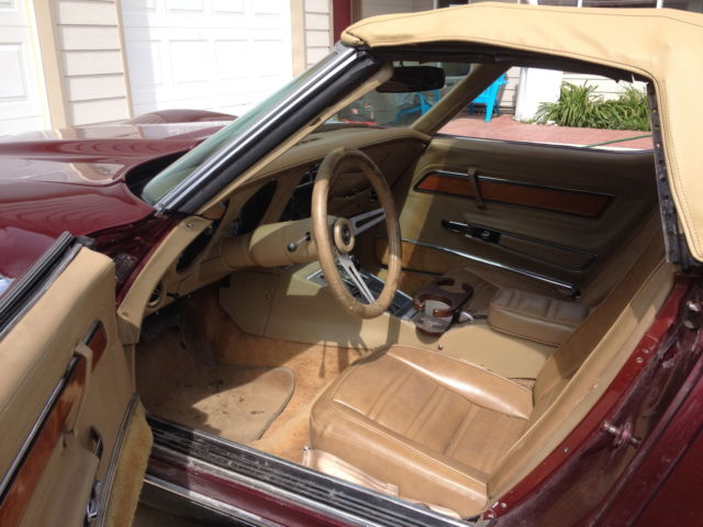 1974 Burgundy Chevrolet Corvette