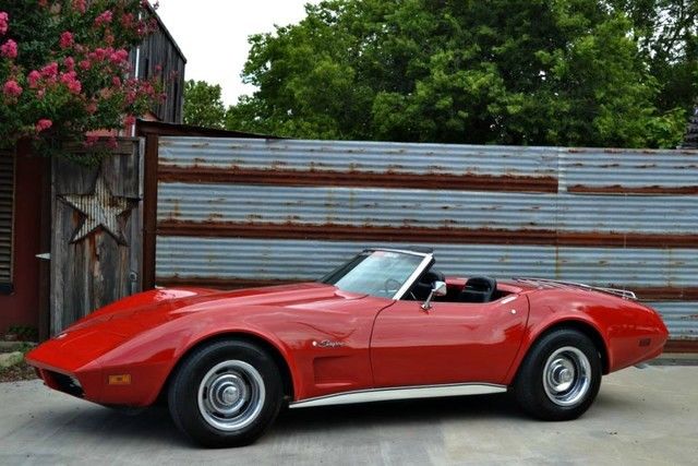 1974 Red Chevrolet Corvette Convertible