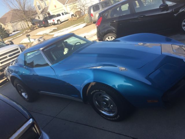 1974 Blue Chevrolet Corvette Coupe