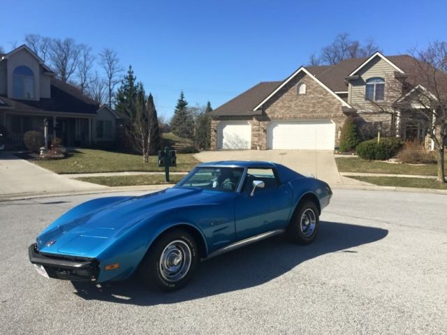 1974 Blue Chevrolet Corvette Coupe