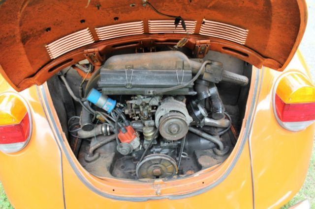 1974 Orange Volkswagen Beetle - Classic Sedan