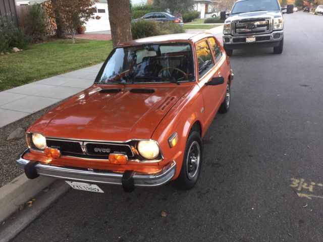 1975 Orange Honda Civic Hatchback