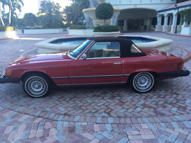 1975 Red Mercedes-Benz SL-Class Convertible