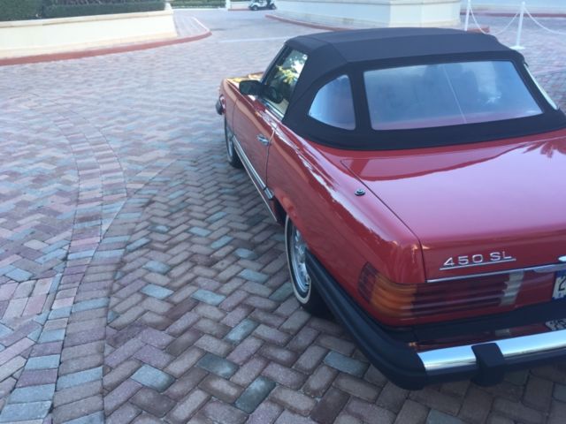 1975 Red Mercedes-Benz SL-Class Convertible