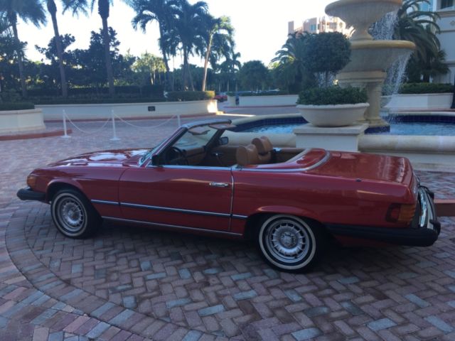 1975 Red Mercedes-Benz SL-Class Convertible