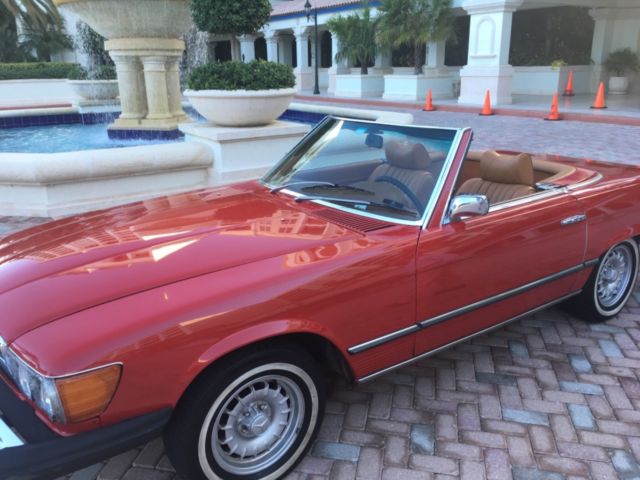1975 Red Mercedes-Benz SL-Class Convertible