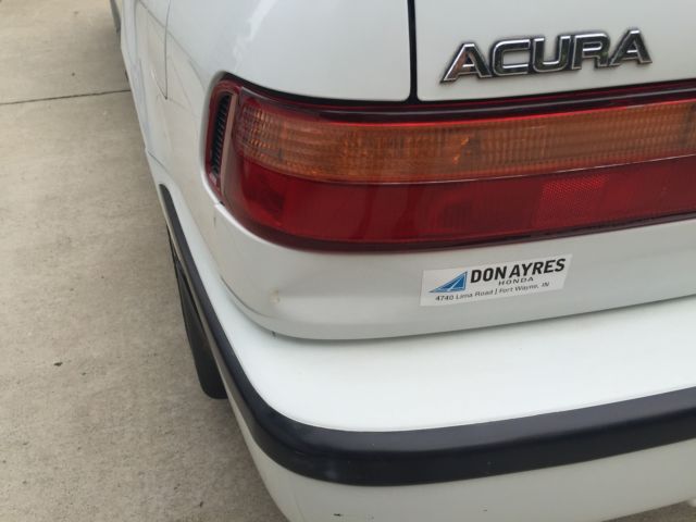 1993 White Acura Integra Hatchback
