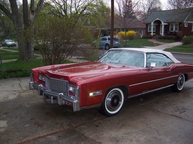 1976 Red Cadillac Eldorado Convertible