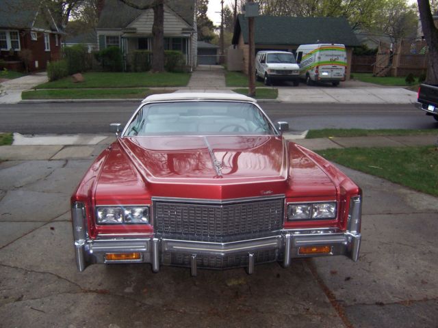 1976 Red Cadillac Eldorado Convertible
