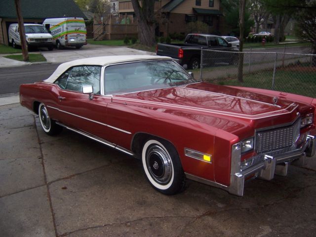 1976 Red Cadillac Eldorado Convertible