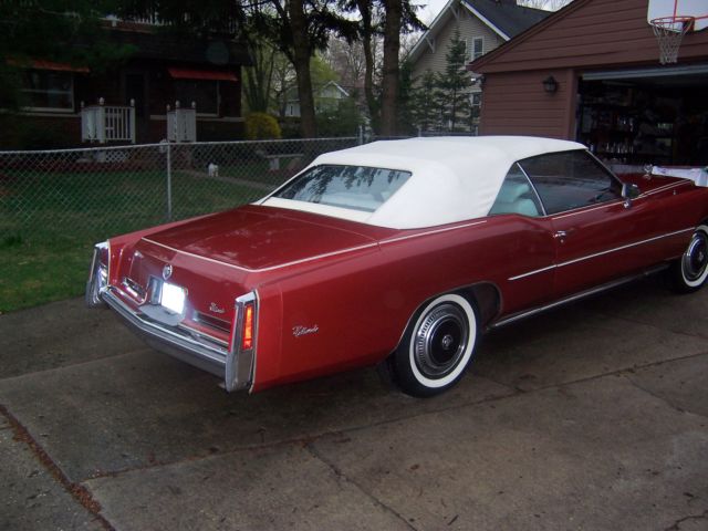1976 Red Cadillac Eldorado Convertible