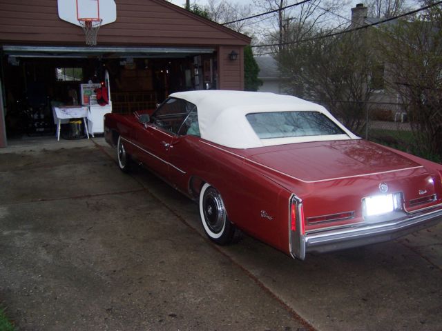 1976 Red Cadillac Eldorado Convertible