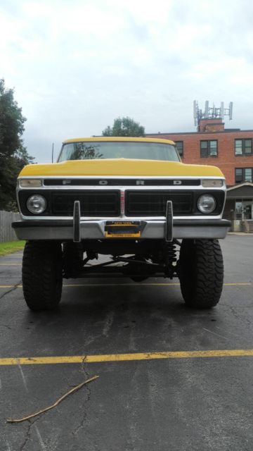 1976 Yellow Ford F-100 Pickup