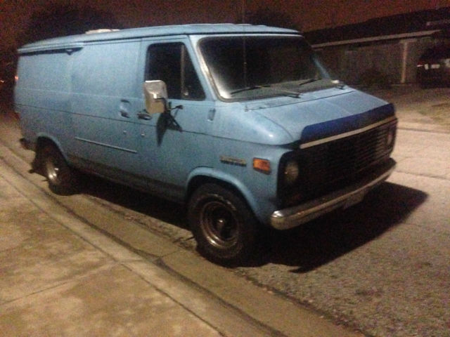 1976 Blue GMC Vandura Van Camper