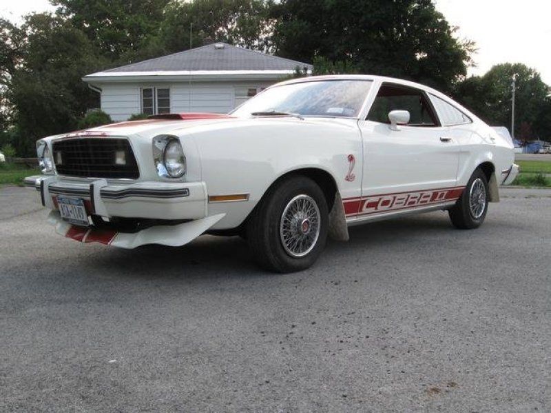 1977 White Ford Mustang Hatchback