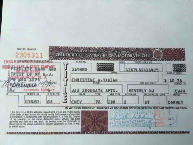 1978 White Chevrolet Corvette
