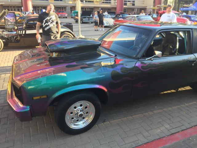 1979 Metallic gray /with custom  Chameleon ghost flame Chevrolet Nova Coupe