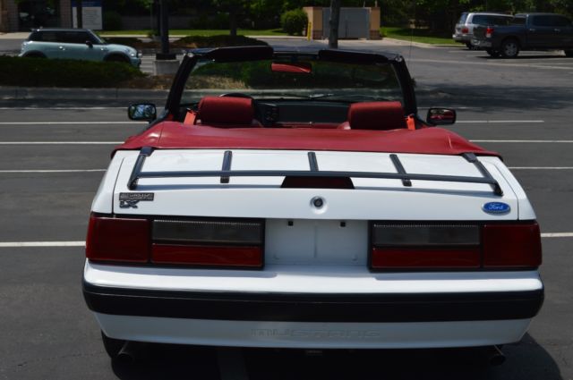 1991 White Ford Mustang Convertible