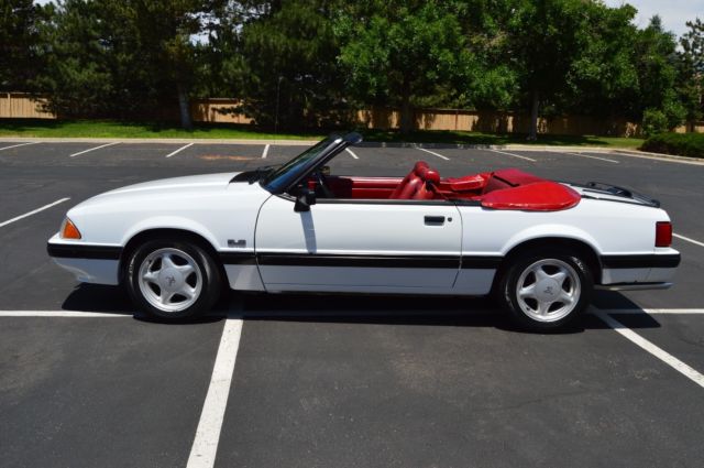 1991 White Ford Mustang Convertible