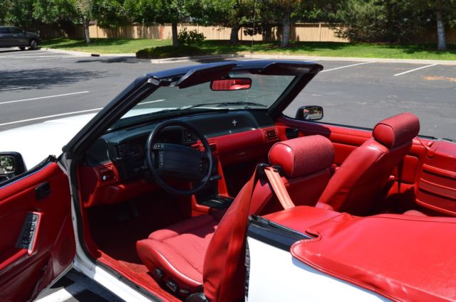 1991 White Ford Mustang Convertible