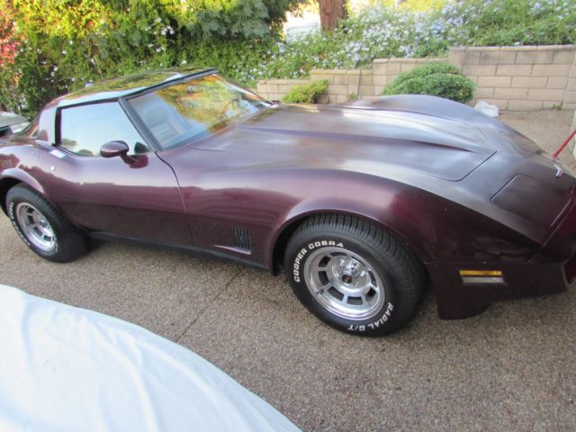 1980 Burgundy Chevrolet Corvette Coupe