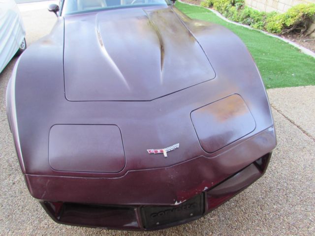 1980 Burgundy Chevrolet Corvette Coupe