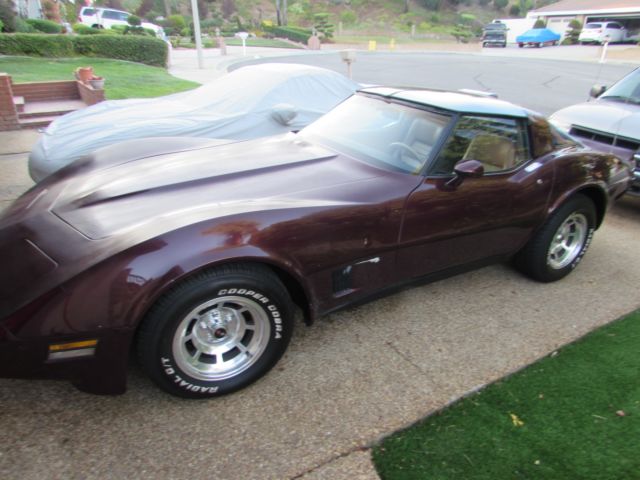 1980 Burgundy Chevrolet Corvette Coupe