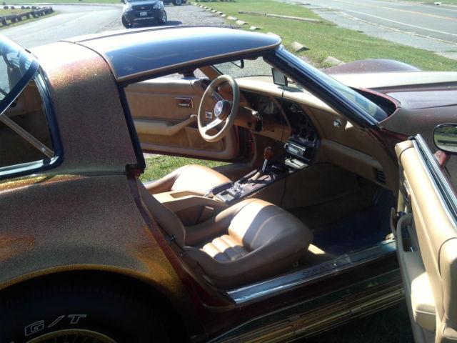 1982 candy apple red with gold flake Chevrolet Corvette Coupe