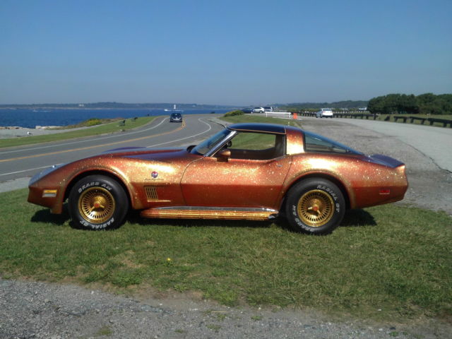 1982 candy apple red with gold flake Chevrolet Corvette Coupe