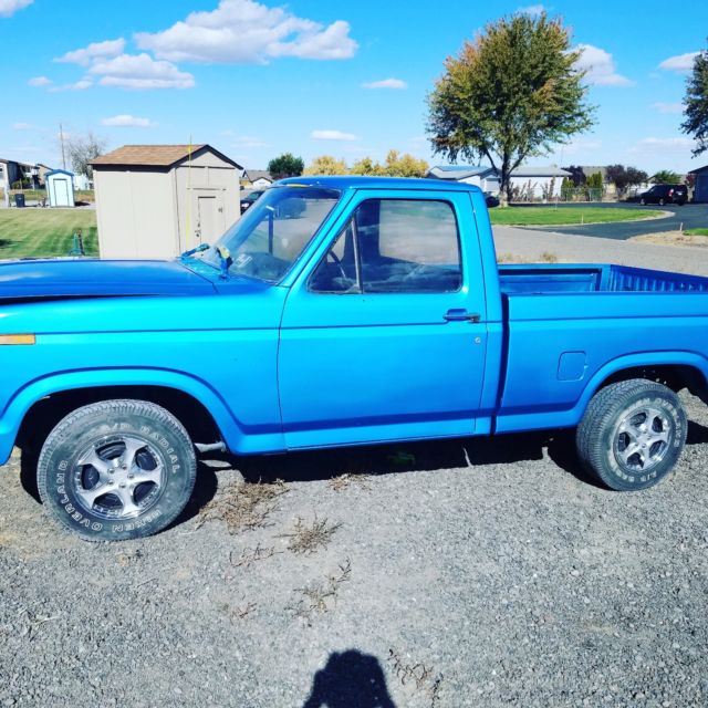 1982 Blue Ford F-150 Standard Cab Pickup