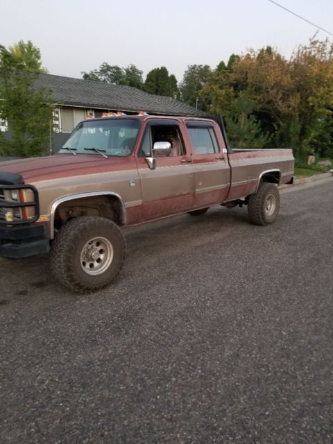 1983 Brown Chevrolet C/K Pickup 3500 Crew Cab Pickup