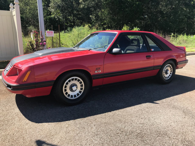 1983 Red Ford Mustang Hatchback