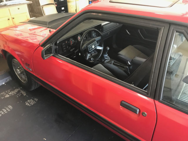 1983 Red Ford Mustang Hatchback